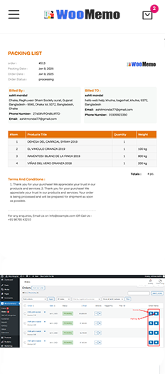 woomemo pdf invoice packing slip woocommerce plugin